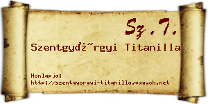 Szentgyörgyi Titanilla névjegykártya